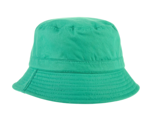 Stylish Green Bucket Hat with Curved Brim,png