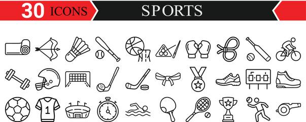 Sports  bundle Icon Set.