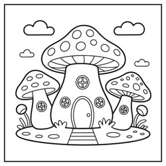 Little Candy Houses Coloring Pages
