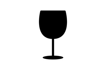 ワイングラスのシルエットアイコン