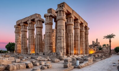 Obraz premium Ancient Ruins at Sunset