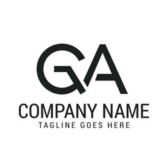 Creative Letter GA or AG Modern Minimalist Vector Logo Design Templates for Brand