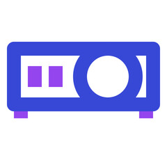 video and movie twotone icon set