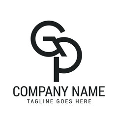 Creative Letter GP or PG Modern Minimalist Vector Logo Design Templates for Brand
