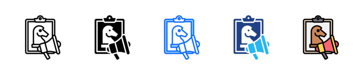 Marketing Plan Icon Set Multiple Style Collection