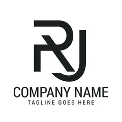 Creative Letter RJ or JR Modern Minimalist Vector Logo Design Templates for Brand