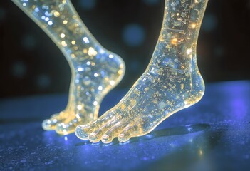 Crystal Foot Art Installation