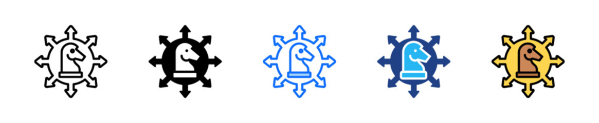 Expansion Strategy Icon Set Multiple Style Collection