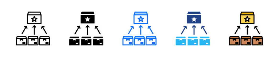 Product Differentiation Icon Set Multiple Style Collection
