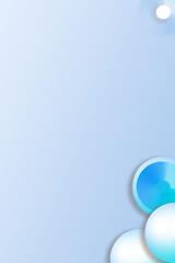 Infographic for presenting a blue gradient circle pattern