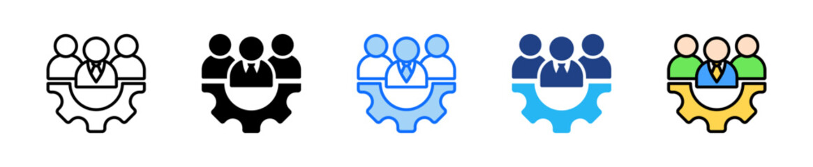 Employee Engagement Icon Set Multiple Style Collection