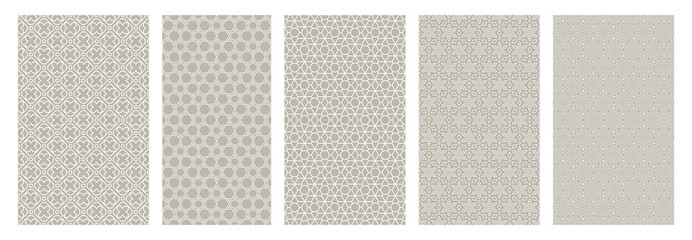 Seamless Jewish Geometric Patterns with Star of David inspired by Judaic symbolism and traditions