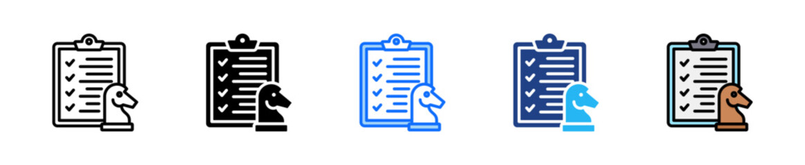 Strategic Planning Icon Set Multiple Style Collection