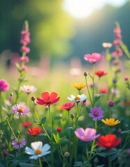 spring flowers in the field
