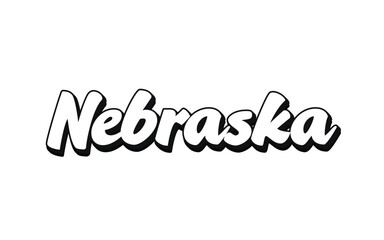 Vector Nebraska text typography design for tshirt hoodie baseball cap jacket and other uses vector