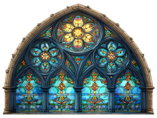 Obraz premium Gothic Stained Glass Window