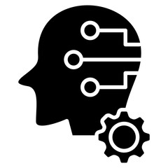 Artificial Intelligence glyph icon