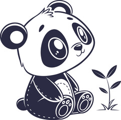 Naklejka premium Flat Teddy Bear Symbol