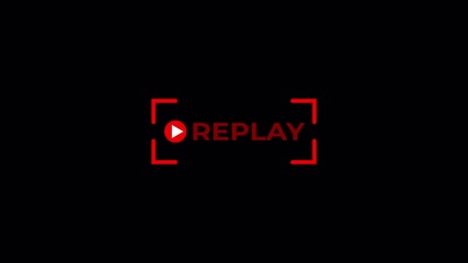 Replay text button animation with transparent background, Replay Animation video for Live Streamers, action replay Animation with alpha channel in 4k.