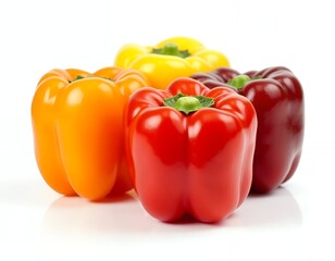 Vibrant bell peppers assorted colors fresh produce capsicum orange