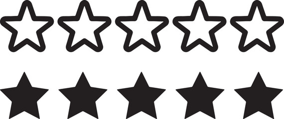 Vector illustration of five stars icon