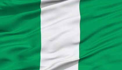 Obraz premium Waving Flag of Nigeria