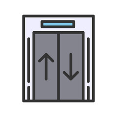 Elevator Shaft icon vector image. Suitable for mobile apps, web apps and print media.
