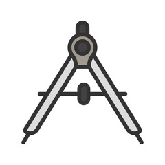 Drafting Compass icon vector image. Suitable for mobile apps, web apps and print media.