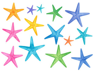 A colorful seamless pattern of stars, starfish, and holiday ornaments creates a festive winter wallpaper design