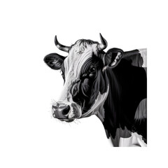 Fototapeta premium Majestic Holstein Cow Portrait Black and White Farm Animal Close-up