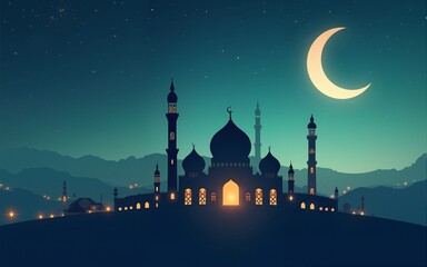 milad un nabi or mawlid al nabi ramadan islamic background banner with madina illustration text. High quality