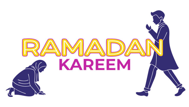 Celebrate ramadan kareem with muslim prayer and islamic culture for a blessed and joyous occasion