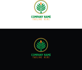 Elegant Botanical Logo Ecofriendly Brand Identity