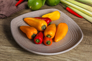 Small baby bell pepper heap