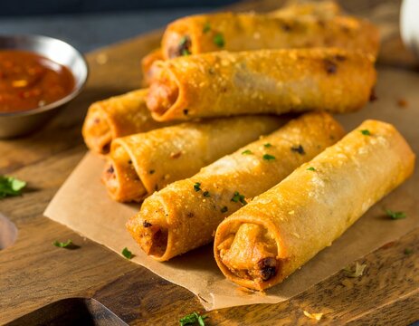 Delicious fried satar gulung rolls