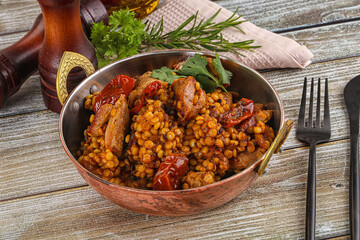 Rasted chicken meat with ptitim