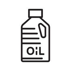 Oil Bottle Line Icon, Outline Plastic Container for Cooking or Motor Lubricant, Vector Illustration

