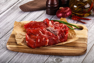 Raw beef meat for cooking
