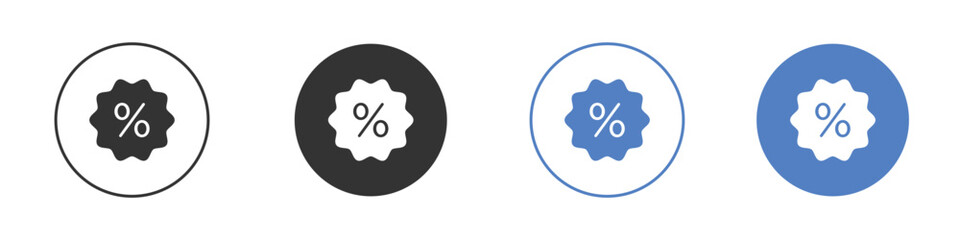 Percentage icon symbol. Quality design element.
