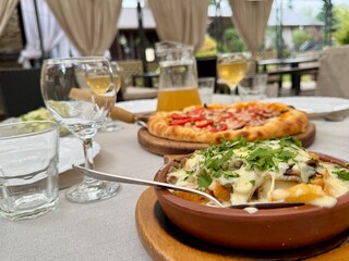 table with food