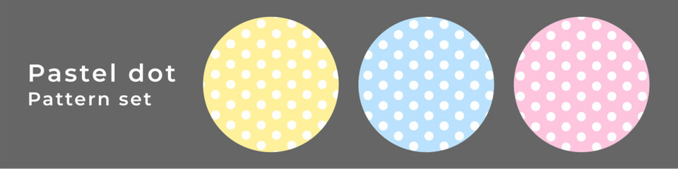 パステルドットの背景パターンセット