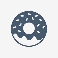 Obraz premium Donut Flat Minimal Vector Icon