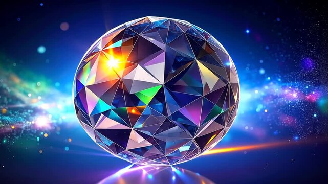 crystal ball on a black background