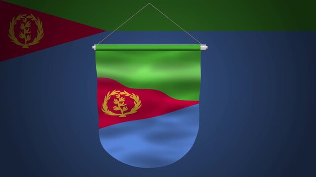 Eritrea Flag Waving Background Animation