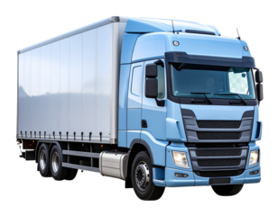 blue truck isolated on white