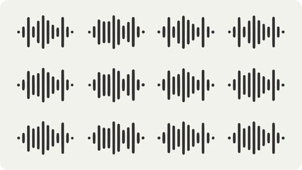 3d icon of sound wave patterns isolated on white background