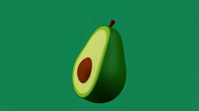 Halved avocado illustration