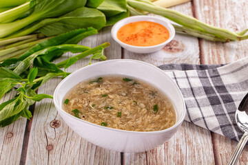 Hot Asian crab meat soup