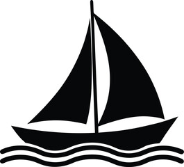 Sailboat Silhouette on Water