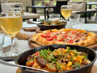 grilled chicken with vegetables